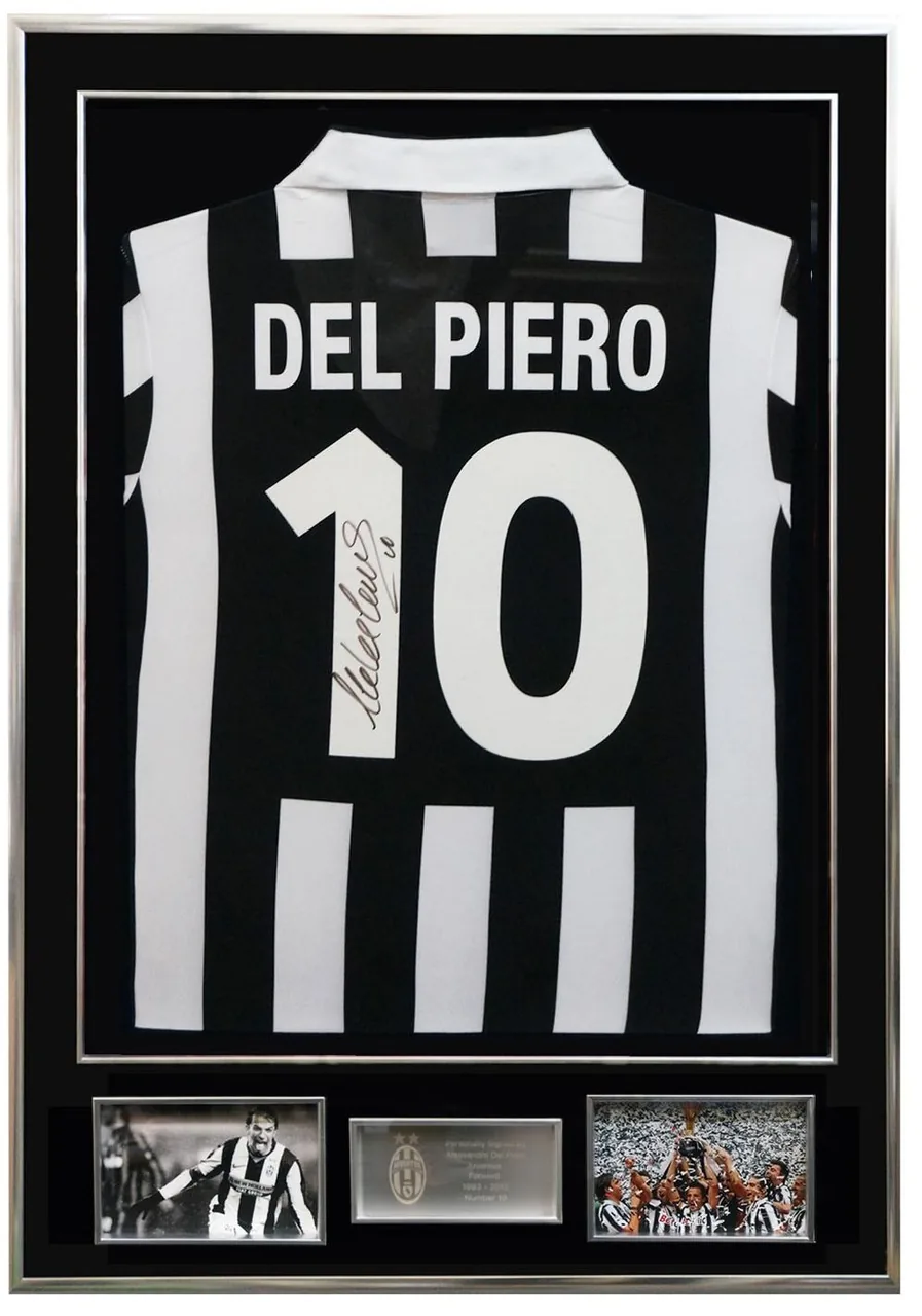 Alessandro Del Piero — signed Juventus shirt — authentic signed memorabilia, framed