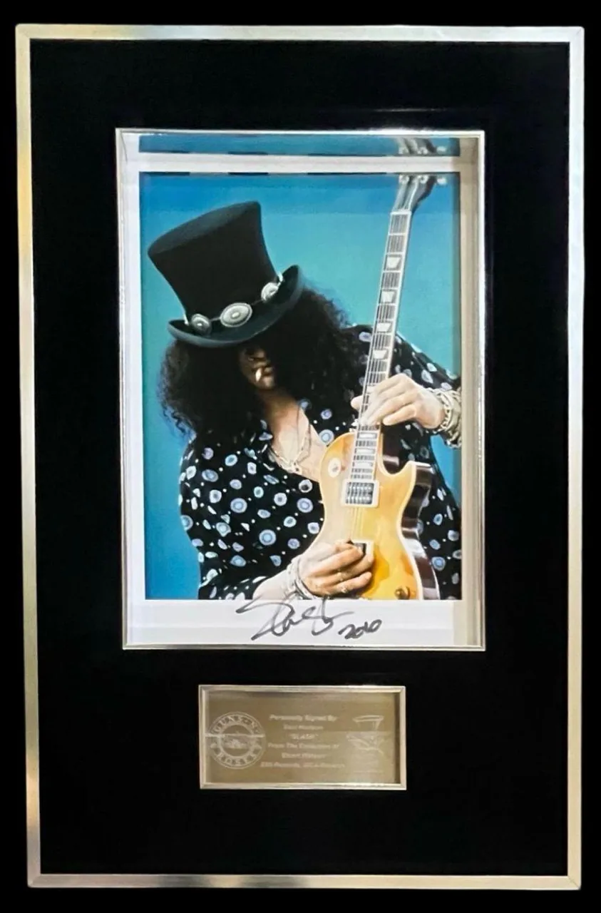 Slash — signed photograph — authentic signed memorabilia, framed